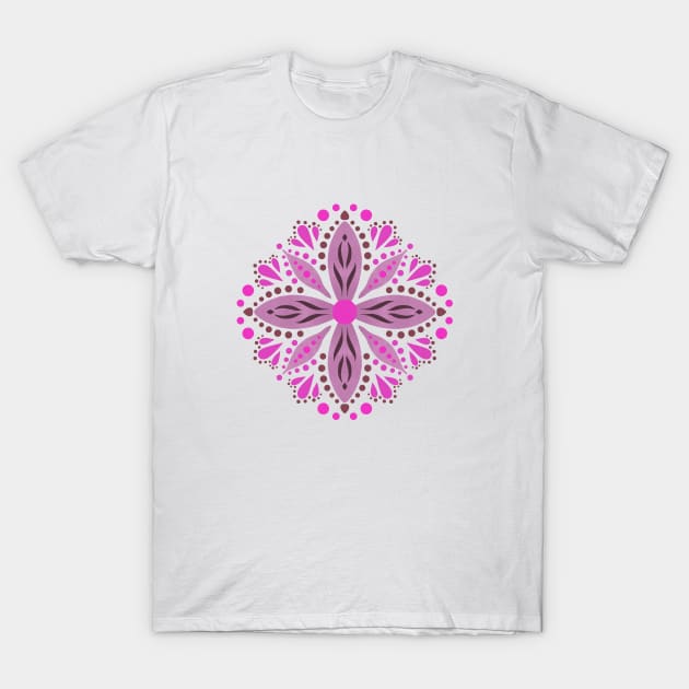 Mandala - Shades Of Pink T-Shirt by Dig That Print